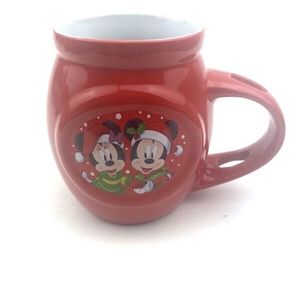 Disney Mickey Mouse Mug Cup Minnie Red Drinkwear Coffee Tea MISSING SPOON Christ